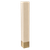 4" Square Leg with Polished Brass Sleeve, 29" Height - Paint Grade