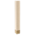 4" Square Post with Polished Brass Sleeve, 35.25" Height - Red Oak
