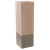 3" Square Leg with Satin Stainless Sleeve, 10" Height - Red Oak