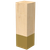 3" Square Leg with Satin Brass Sleeve, 10" Height - Paint Grade