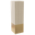 3" Square Leg with Polished Brass Sleeve, 10" Height - White Oak