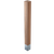 3" Square Post with 4.5" Brushed Aluminum Sleeve, 35.25" Height - Walnut