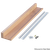 4" Deep Hardwood Slimline Channel Shelf, 36" Long - Quarter-Sawn Red Oak