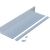6" Deep Aluminum Slimline Channel Shelf, 24" Long - Natural Aluminum