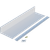 6" Deep Aluminum Slimline Channel Shelf, 24" Long - White
