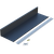 6" Deep Aluminum Slimline Channel Shelf, 24" Long - Flat Black