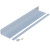 6" Deep Aluminum Slimline Channel Shelf, 36" Long - Natural Aluminum