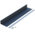 6" Deep Aluminum Slimline Channel Shelf, 36" Long - Flat Black
