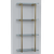 Contemporary Flush Bistro Shelf Kit, 4 Shelves at 10" Deep - Satin Brass