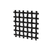 .375" Flat Fluted Square Decorative Grille, 24" Wide x 72" Long Sheet - Flat Black