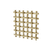 .375" Flat Fluted Square Decorative Grille, 36" Wide x 48" Long Sheet - Satin Brass