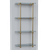 Traditional Bistro Shelf Kit, 4 Shelves at 10" Deep - Polished Brass