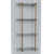 Traditional Bistro Shelf Kit, 4 Shelves at 10" Deep - Satin Brass