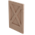 1.5" Thick x 25" Wide Trimmable X-Panel with Backer, 34.5" Height - Red Oak