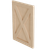 3" Thick x 25" Wide Island X-Panel with Backer, 34.5" Height - Hard Maple