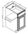 Pro Select Elegant Walnut Kitchen Cabinet - B18-EWAL