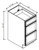 Pro Select Elegant Walnut Kitchen Cabinet - DB27-3-EWAL