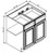 Pro Select Preston White Shaker Kitchen Cabinet - B36-PWS