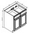 Pro Select Preston White Shaker Kitchen Cabinet - B39-PWS