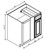 Pro Select Preston White Shaker Kitchen Cabinet - BBC3942-PWS