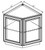 Pro Select Preston White Shaker Kitchen Cabinet - BEC24-PWS