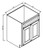 Pro Select Preston White Shaker Bath Cabinet - VA2721-PWS