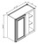 Pro Select Preston Chestnut Shaker Kitchen Cabinet - WBC2730-PCS