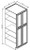 Pro Select Preston Chestnut Shaker Kitchen Cabinet - WP3084-PCS