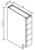 Pro Select Cunningham Gray Kitchen Cabinet - BSDC06-CG