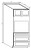 Pro Select Jansen Frost Kitchen Cabinet - OS3384-27-JF