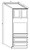 Pro Select Jansen Frost Kitchen Cabinet - OS3390-27-JF