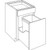 Eurocraft Cabinetry Trends Venice Textured Series Pecan Kitchen Cabinet - BWB15-VTP