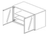 Eurocraft Cabinetry Trends Venice Textured Series Pecan Kitchen Cabinet - WGDC3624-VTP