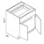 Eurocraft Cabinetry Trends Venice Textured Series White Oak Kitchen Cabinet - B36-VTW