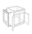 Eurocraft Cabinetry Trends Venice High Gloss Slab Series Gloss Gray Kitchen Cabinet - D2430-VGG