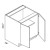 Eurocraft Cabinetry Trends ALVIC Zenit Super Matte Slab Series Antracita SM Kitchen Cabinet - B30FD-ANM