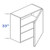 Eurocraft Cabinetry Signature Venice High Gloss Slab Series Gloss White Kitchen Cabinet - W2433-1-VGW