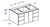 Eurocraft Cabinetry Signature Venice High Gloss Slab Series Gloss Platinum Bath Cabinet - VSC42-VGP