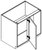 Eurocraft Cabinetry Signature 3DL Slim Shaker Series Gauntlet Gray Kitchen Cabinet - BBC45-SLG