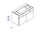 Eurocraft Cabinetry Signature 3DL Slim Shaker Series Gauntlet Gray Bath Cabinet - VSD42-SLG