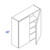 Eurocraft Cabinetry Signature 3DL Slim Shaker Series Haze Gray Kitchen Cabinet - W3348-SLH