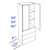 Eurocraft Cabinetry Signature 3DL Slim Shaker Series Stratus White Kitchen Cabinet - WC3D3348-SLW