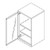 Eurocraft Cabinetry Signature Door Series Lexington Designer White Kitchen Cabinet - WGDC1230-LDW