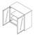 Eurocraft Cabinetry Signature Door Series Lexington Dark Shadow Kitchen Cabinet - WGDC3036-LDS