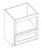 KCD Brooklyn Gray Microwave Base Cabinet - BG-MBC24