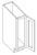 KCD Oslo Classic Walnut Single Door Full Height Base Cabinet - OC-B09