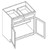 KCD Shaker Moss Double Door Standard Base Cabinet - SM-B24-2