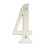 Better Home Products - Door Hardware - 4" Heavy-Cast Solid Brass House Number 2 - Satin Nickel - 582SN