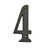 Better Home Products - Door Hardware - 4" Heavy-Cast Solid Brass House Number 5 - Matte Black - 285BLK