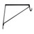 Better Home Products - Door Hardware - Oval Rod Shelf and Rod Support with Screws - Matte Black - 708BLK